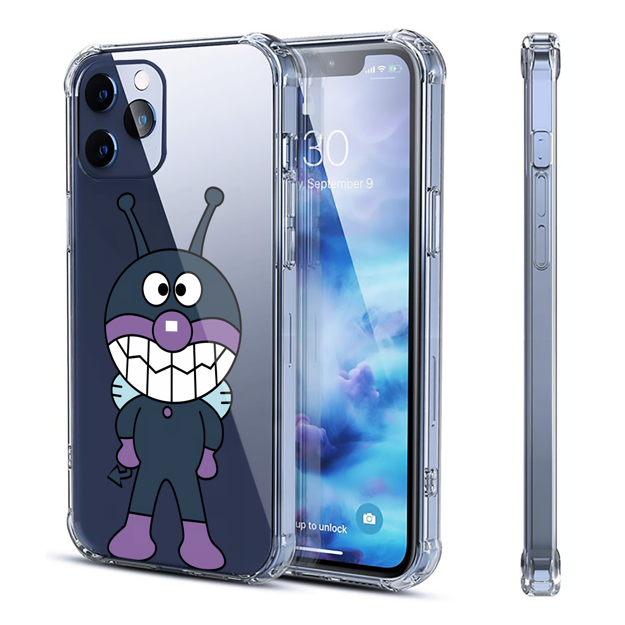 （画像用） アンパンマン Anpanman 【iPhone 12シリーズ対応】透明スマホケース（クリアソフトケース）